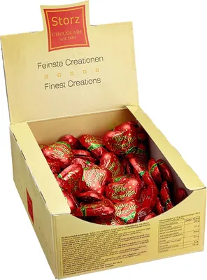 Produktbild von 100er SET Herz "Frohe Weihnachten", lose 9 g / Schokolade / Weihnachten