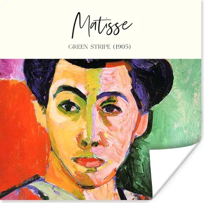 Produktbild von MuchoWow® Poster Grüner Streifen (1905) - Henri Matisse - Alte Meister 100x100 cm - Babyzimmer