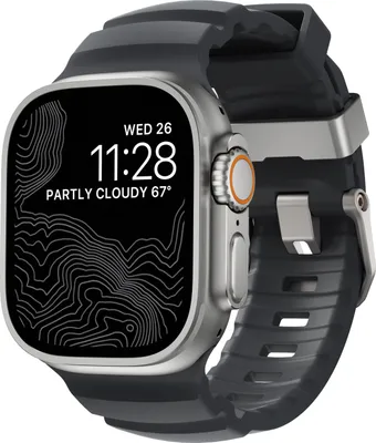 Image de Bracelet Nomad Rocky Point Apple Watch 46mm Gris/Argent