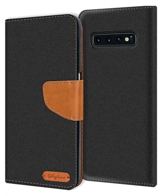 Image de Housse de téléphone portable Samsung Galaxy S10 Housse Wallet Flip Case Protection Housse tissu Cover