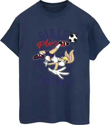 Produktbild von Looney Tunes - "Girls Play Football" T-Shirt für Damen BI52340 (XL) (Marineblau)