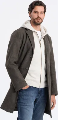 Produktbild von Ombre Clothing Crombie-Mantel für Männer Gauddle graphit-khaki XL