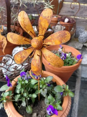 Produktbild von Edelrostoptik Blume Isabella, gedrehter Stab