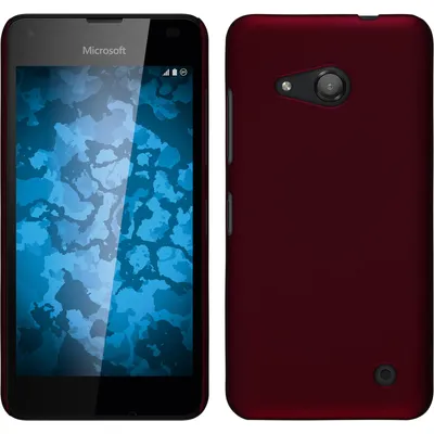 Produktbild von PhoneNatic Case kompatibel mit Microsoft Lumia 550 - Hülle rot gummiert Hard-case + 2 Schutzfolien