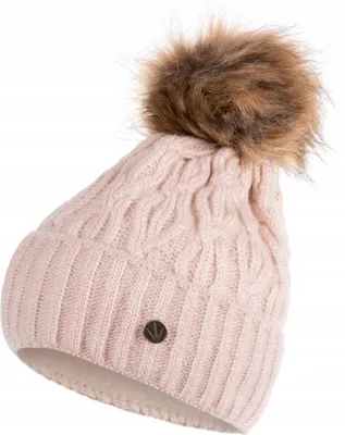 Immagine prodotto di Cappello Invernale Donna HEYO con Pompon e Fodera in Pile - Beige, Taglia Unica