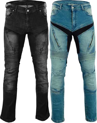 Produktbild von BULLDT Herren Motorradjeans Motorradhose Denim Jeans Hose mit Protektoren, Jeansgröße:W40 / L32, Farbe:Schwarz