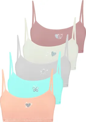 Produktbild von 5er Set Mädchen Bustier BH - Strass - Bunt