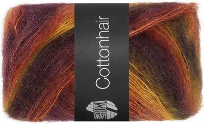 Produktbild von Lana Grossa - Baumwollehair 0110 gelb orange rost burgund dunkelbraun