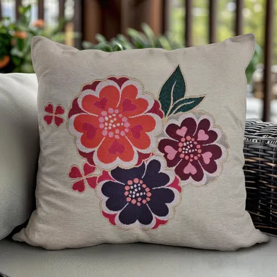 Produktbild von Jedeka Gobelin Kissenbezug Blumenmuster 45x45 cm