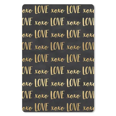 Produktbild von MuchoWow® Mauspad Mousepad Muster - Liebe - Gold - Schwarz 40x60 cm - Mousepads - Maus Mat - Pad - Mausunterlage - Schreibtisch Accesoire