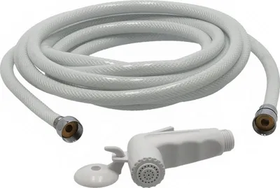 Produktbild von Set Duschschlauch 2,5 & 5 m mit Brausekopf, Start / Stopp Funktion, rostfreier Kunststoff Größe: 5 m