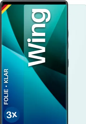 Produktbild von moex® 3x Schutzfolie kompatibel mit LG Wing - Displayschutzfolie dünn Folie, Klar
