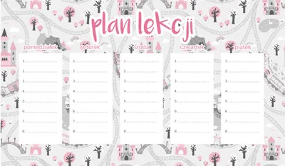 Produktbild von Magnetischer Unterrichtsplan für Kinder, Pink Kingdom, 30 x 17,5 cm