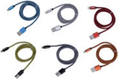 Produktbild von Ladekabel Lightning Nylon 1m sortiert.
