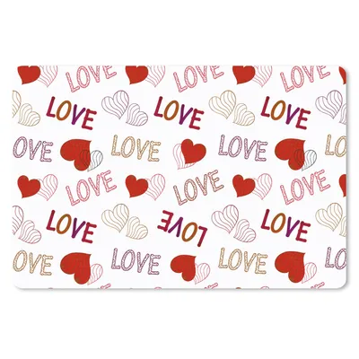 Produktbild von MuchoWow® Schreibtischunterlage Liebe - Herz - Muster 60x40 cm - XXL Mauspad - Großes Mauspad