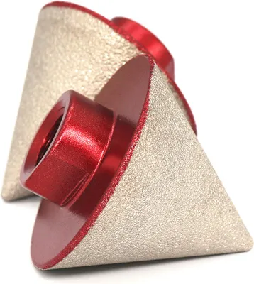 Produktbild von 80# vakuumgelöteter Diamant-Fasenbohrer Rundfasenfräser zum Vergrößern, Polieren und Abschrägen von Löchern in Fliesen, Keramik, Glas 5/8-11 oder M14 Gewinde Optional
