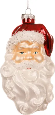 Christbaumschmuck Glas 14,2cm Weihnachtsmann Figur Rot / Weiß