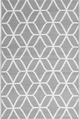 Zdjęcie produktu dla vidaXL Dywanik zewnętrzny ARAKIL szary 140x200 cm PP