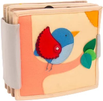 Produktbild von Jolly Designs Premium Mini Quiet Book für Kleinkinder - Montessori Spielzeug ab 2 Jahre - Motorik Buch aus Filz - Förderung der Feinmotorik & Sensorik