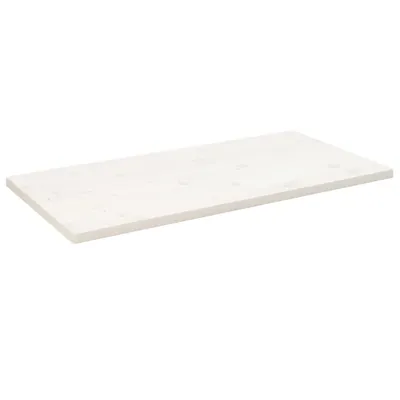 Produktbild von The Living Store Tischplatte Weiß 100x60x2,5 cm Massivholz Kiefer Rechteckig