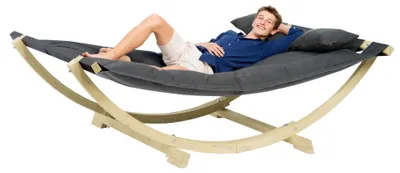 Produktbild von Lounge Bed anthracite - Schwebebett für den Garten