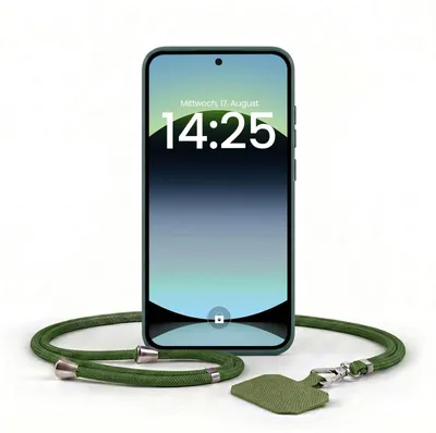 Produktbild von Handyhülle für Xiaomi Redmi Note 14 mit Handykette Band Kordel Hülle Case Schutzhülle Grün
