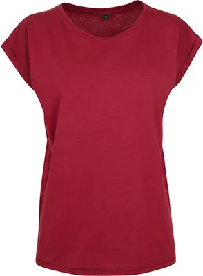 Produktbild von Build Your Brand BY021 | Ladies Extended Shoulder Damen T-Shirt - Farbe: Burgundy - Größe: XXL