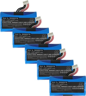 Produktbild von vhbw 5x Akku kompatibel mit Newland N900, N910, N510 Barcodescanner POS (2600 mAh, 7,4 V, Li-Ion)