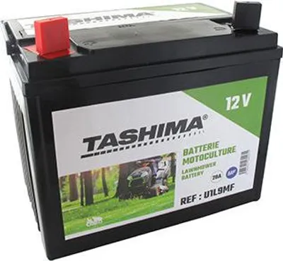 Image de Batterie Pour Tondeuse Autoportée 12v Chargée Sans Entretien, 28a. L: 195, L: 130, H:185mm, + à Gauche. Remplace Origine: U1l9 -