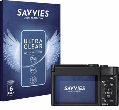 Produktbild von 6x Für Panasonic Lumix DC-TZ99 Schutzfolie Savvies Displayschutz Display Schutz Folie Klar Transparent