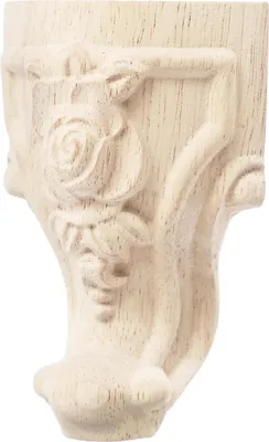 Immagine prodotto di Gambe per mobili in legno - Set da 4 - Stile europeo - Intagliate - Per divani, armadi e tavoli