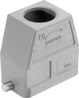 Produktbild von HARTING Han 10B Tüllengehäuse hoch, 1xM40 gerader Kabelabgang, für 1 Bügel (am Unterteil) Verschraubung M40