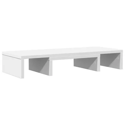 Zdjęcie produktu dla vidaXL Stojak pod monitor regulowany biały 60x24x10,5 cm Materiał drewnopochodny