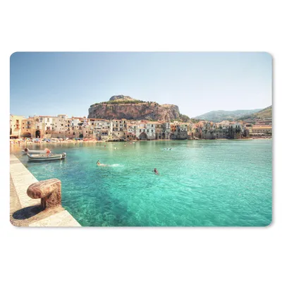 Produktbild von MuchoWow® Mauspad Mousepad Boot - Meer - Stadt 27x18 cm - Mousepads - Maus Mat - Pad - Mausunterlage - Büroartikel - Desk Matten