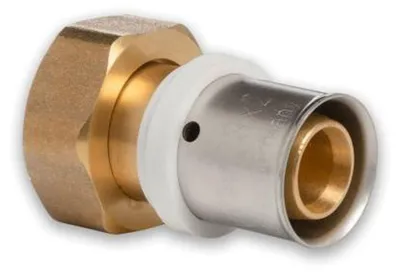 Produktbild von Selfio-Press Aluverbund Pressfitting  Übergangsverschraubung Innengewinde 20 x 2 - 3/4' Eurokonus TH + U Kontur DVGW