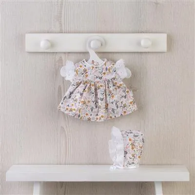 Produktbild von Asi Puppenkleidung - Blumenkleid und Haube für Puppen, mehrfarbig