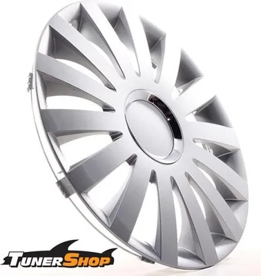 Image de 4 enjoliveurs de roue Tunershop 13 pouces Sail Plus argent compatible avec Alfa Dacia Honda Land Rover Mitsubishi Saab Suzuki
