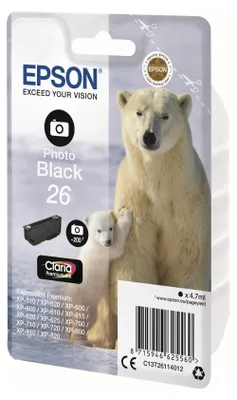 Immagine prodotto di Epson 26 - 4,7 ml - nero fotografico - originale - blister - cartuccia d'inchiostro