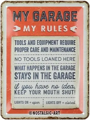Produktbild von Nostalgic-Art - Blechschild 15x20 cm - My Garage, My Rules