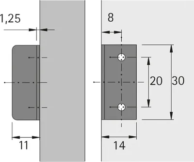 Zdjęcie produktu dla Hettich 30125, Stal, 100 szt.
