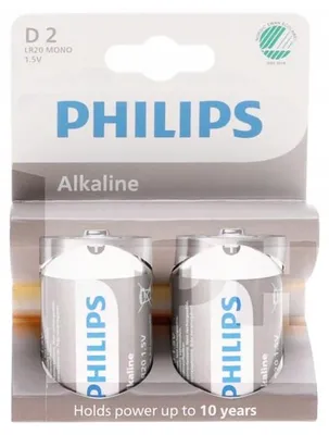 Produktbild von Philips - Alkaline Batterie D Lr20 Blister*2