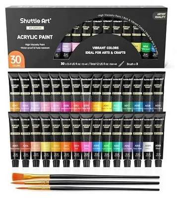 Zdjęcie produktu dla Farby akrylowe zestaw 30 kolorów dla dzieci artystów tubki 12ML
