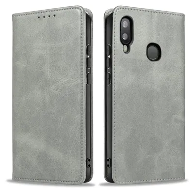 Produktbild von Handyhülle für Samsung Galaxy A33 5G Kunstleder Flip Cover Hülle Handytasche Case Kartenfach Farbe: Grau
