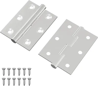 Image de vidaXL Charnière 2 pcs argent 50 x 38 x 1,3 mm acier