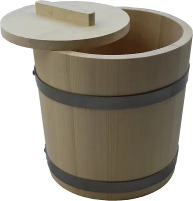 Produktbild von Handgemachter Sauerkrauttopf mit Deckel 5L Gartopf Gurkentopf Topf Holzeimer