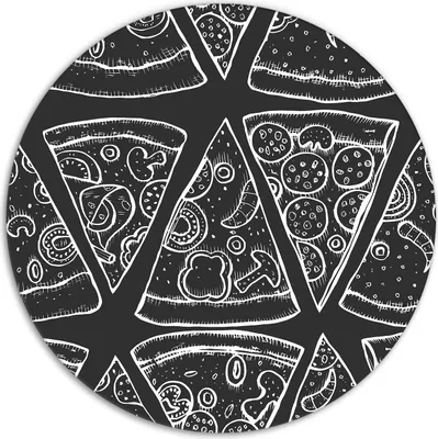 Produktbild von Glas-Herdabdeckplatten Glaskeramikkochfeld-Abdeckung Spritzschutz Glas Runden Schneidebrett fi40 cm - Pizza Motive