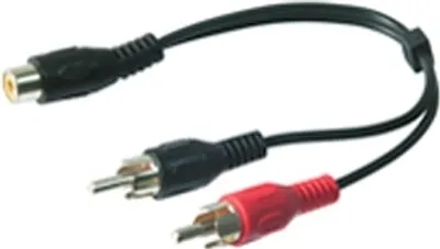 Produktbild von Cinch-Y-Adapterkabel 2xSt. auf 1xBu., Länge ca. 10cm, Good Connections®