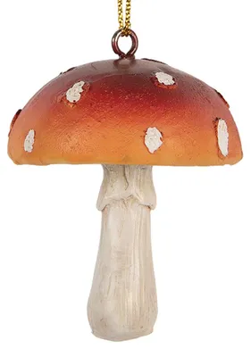 Immagine prodotto di Clayre & Eef Ciondolo decorativo a forma di fungo, rosso, in plastica