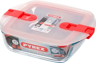 Produktbild von Pyrex 211PH00/7146 mikrowellengeeigneter Aufbewahrungsbehälter aus Glas, Kunstst