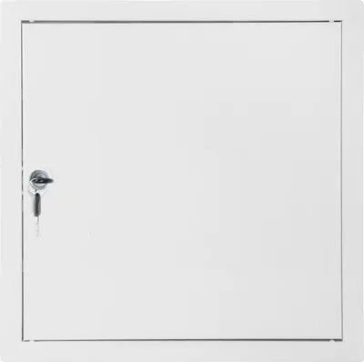 Produktbild von Revisionsklappe Metall Revisionstür FEINZ - 30x30 cm - Weiß - mit Schloss - Robust und sicher